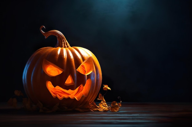 Imagen elegante y con clase de calabaza de Halloween generada por IA