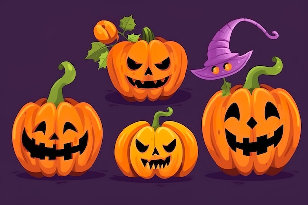 Imagen elegante y con clase de calabaza de Halloween generada por IA