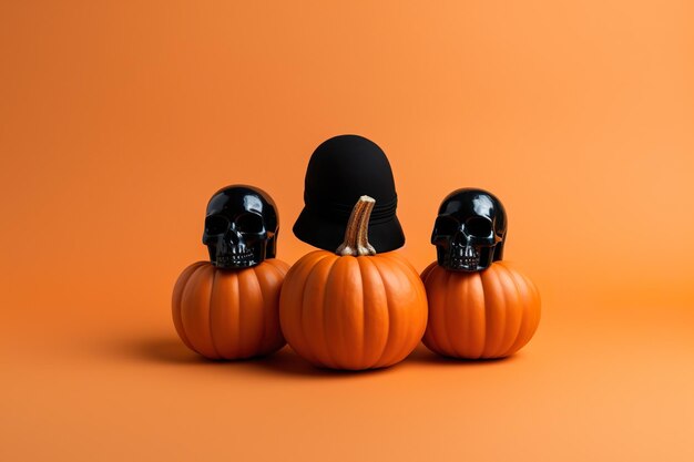 Imagen elegante y con clase de calabaza de Halloween generada por IA