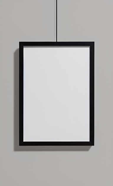 Una imagen enmarcada en negro con un fondo blanco y la parte inferior del marco es un marco negro.