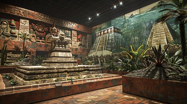La imagen es de un antiguo templo mesoamericano el templo está hecho de piedra y tiene tallas intrincadas
