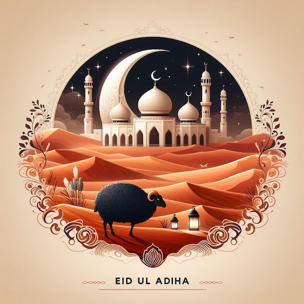 Foto esta imagen es creada para eventos islámicos como el eid ul adha