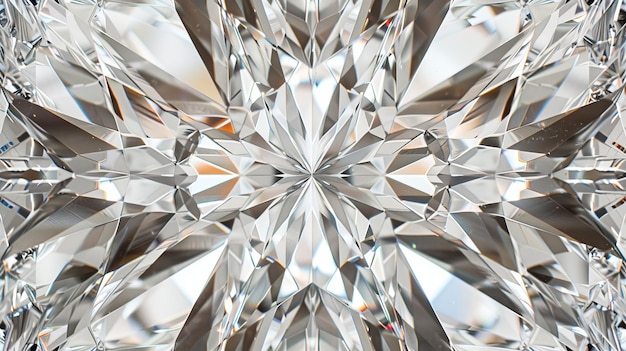 La imagen es un primer plano de un diamante brillante