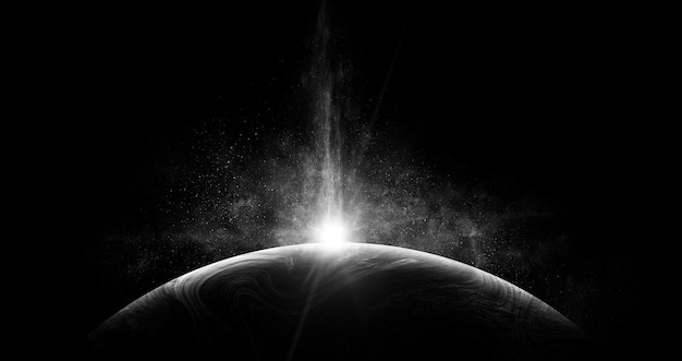 Imagen del espacio exterior. Técnica mixta. Elementos de la imagen proporcionados por la NASA
