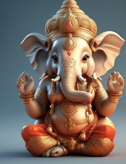 Imagen de la estatua de Lord Ganesha para el fondo de pantalla del festival.