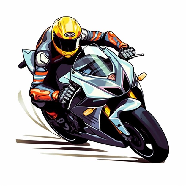 Foto imagen estilizada de una motocicleta con estilo vectorial moto gp diseño de ilustración ai generado