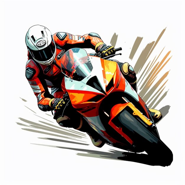 Foto imagen estilizada de una motocicleta con estilo vectorial moto gp diseño de ilustración ai generado