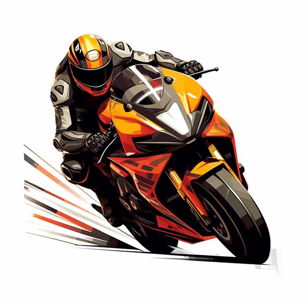 Foto imagen estilizada de una motocicleta con estilo vectorial moto gp diseño de ilustración ai generado