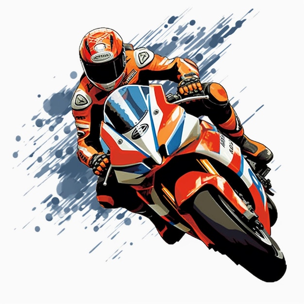 imagen estilizada de una motocicleta con estilo vectorial moto gp diseño de ilustración AI Generado