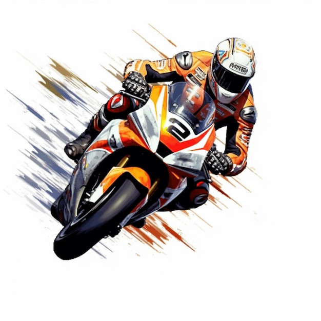 imagen estilizada de una motocicleta con estilo vectorial moto gp diseño de ilustración AI Generado