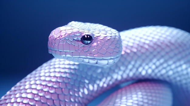 Imagen de estilo de fondo de tormenta azul serpiente blanca arte generado por Ai