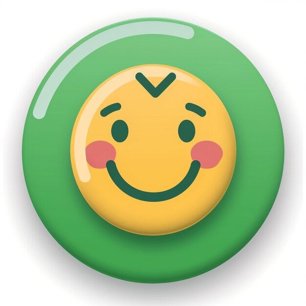 Foto imagen de estilo vectorial del icono de la aplicación del emoji feliz