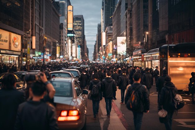 Foto imagen del estilo de vida nocturna de una ciudad