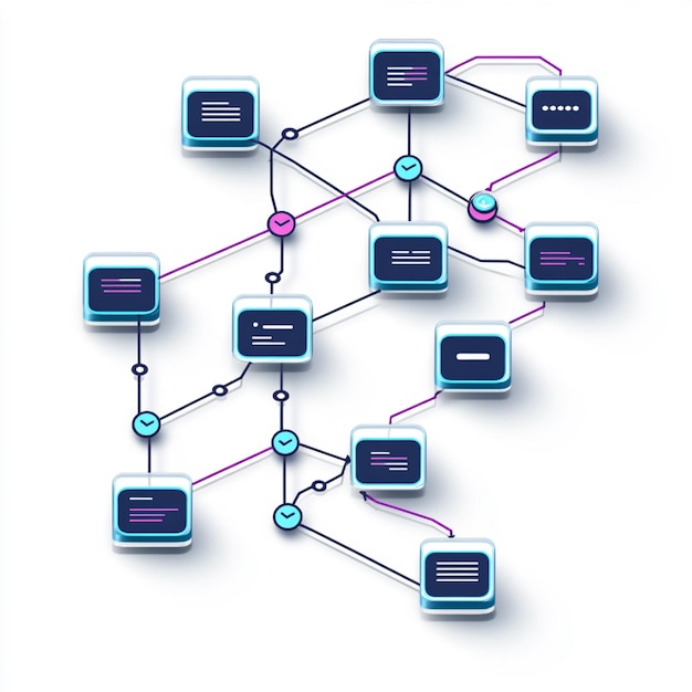 Una imagen de la estructura de enlaces internos de un sitio web con texto de anclaje resaltado