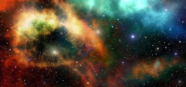 En esta imagen sin fecha se ve una nebulosa colorida.