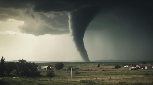 En esta imagen sin fecha se ve un tornado.