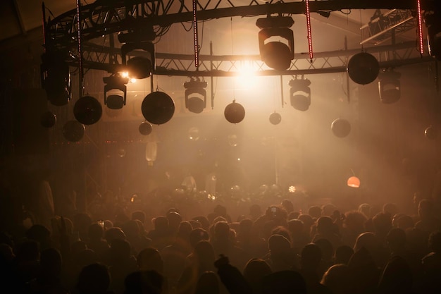 Imagen de fiesteros en el festival de música Foto de alta calidad