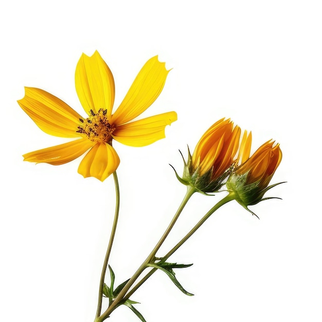 Imagen de flor floral acuarela imagen de fondo blanco Flor de acuarela sobre fondo blanco aislado