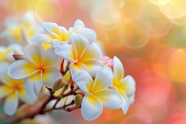 Una imagen de flores amarillas y blancas cerca de un fondo borroso