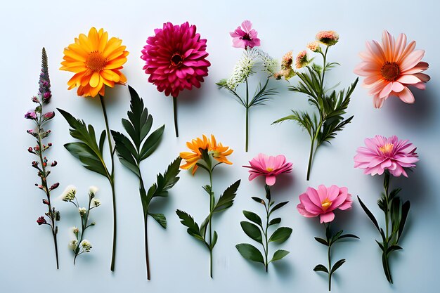 Imagen de flores en un fondo colorido