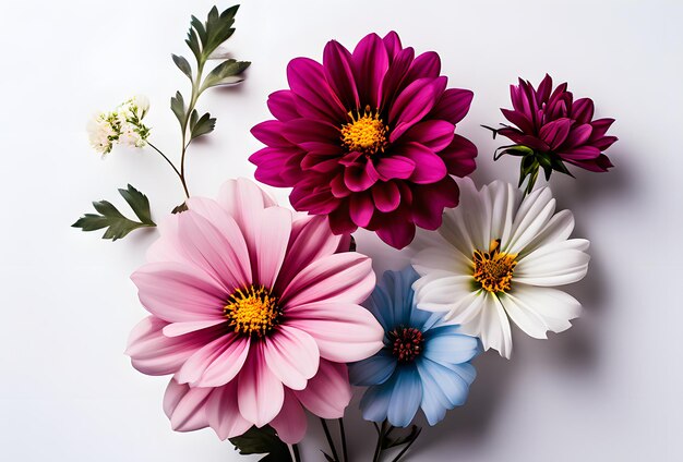 Imagen de flores en un fondo colorido