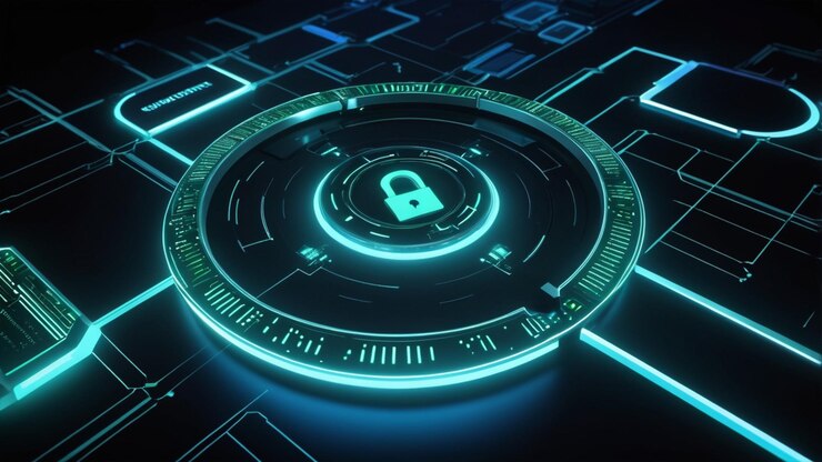 Una imagen de fondo 4K de alta resolución centrada en la ciberseguridad