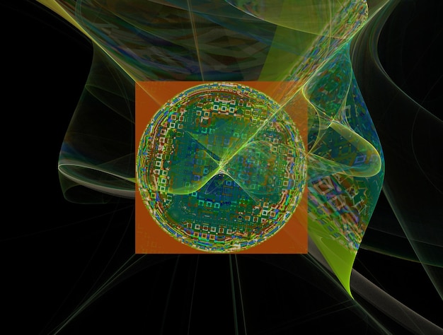 Imagen de fondo abstracta de fractal imaginario