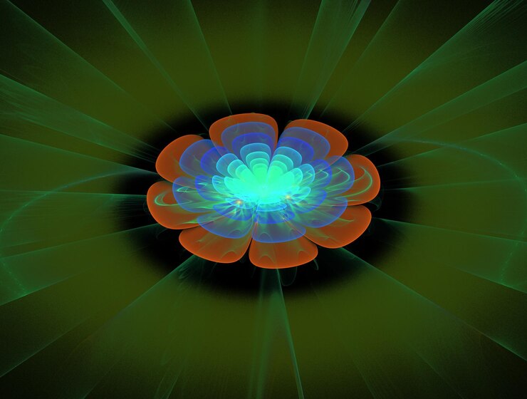 Foto imagen de fondo abstracta de fractal imaginario