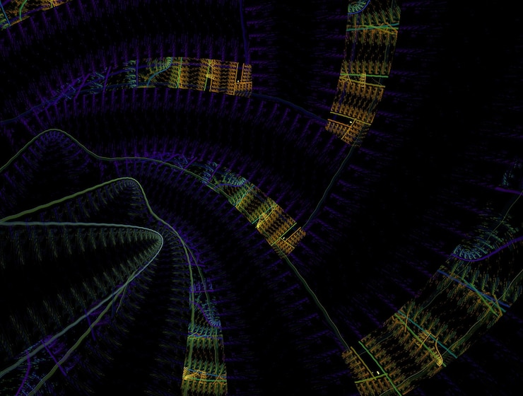 Foto imagen de fondo abstracta de fractal imaginario