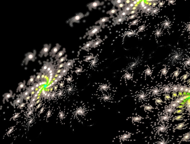 Foto imagen de fondo abstracta de fractal imaginario