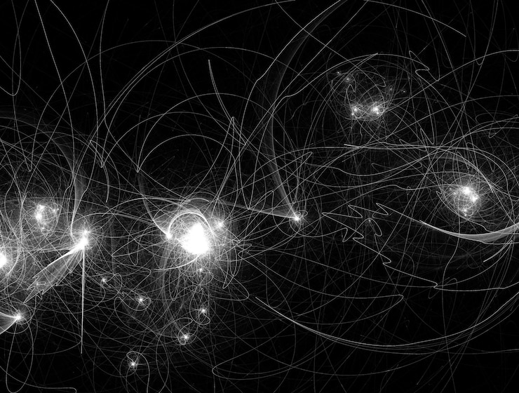 Foto imagen de fondo abstracta de fractal imaginario