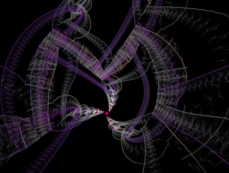 Foto imagen de fondo abstracta de fractal imaginario