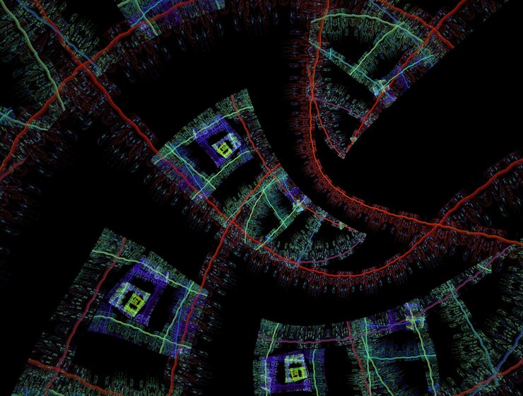 Foto imagen de fondo abstracta de fractal imaginario