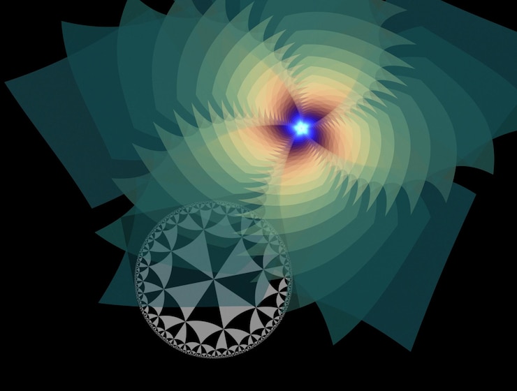 Foto imagen de fondo abstracta de fractal imaginario