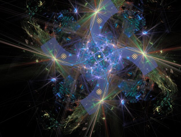 Imagen de fondo abstracta de fractal imaginario