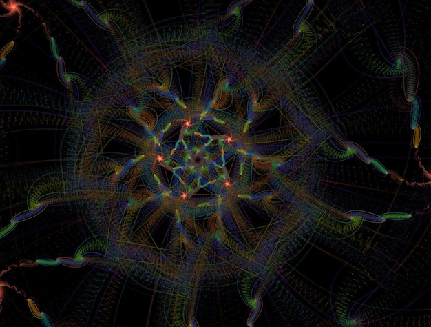 Imagen de fondo abstracta de fractal imaginario
