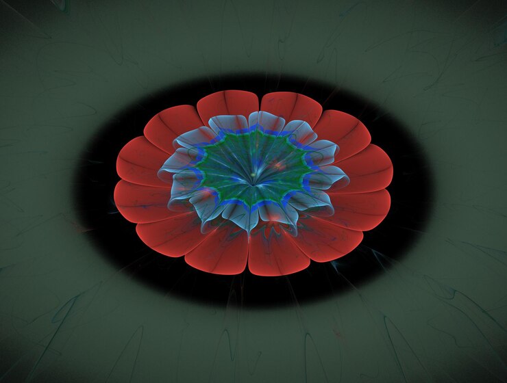 Foto imagen de fondo abstracta de fractal imaginario