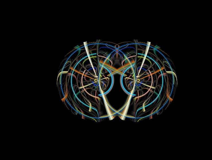 Foto imagen de fondo abstracta de fractal imaginario