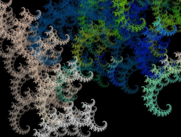 Foto imagen de fondo abstracta de fractal imaginario