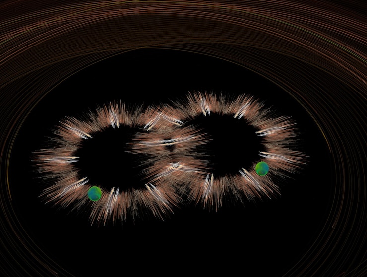 Foto imagen de fondo abstracta de fractal imaginario