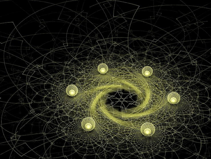 Foto imagen de fondo abstracta de fractal imaginario