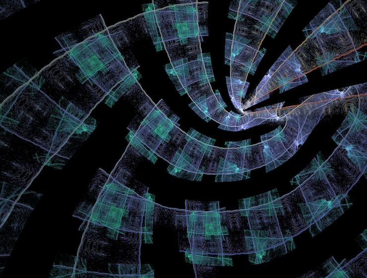 Foto imagen de fondo abstracta de fractal imaginario