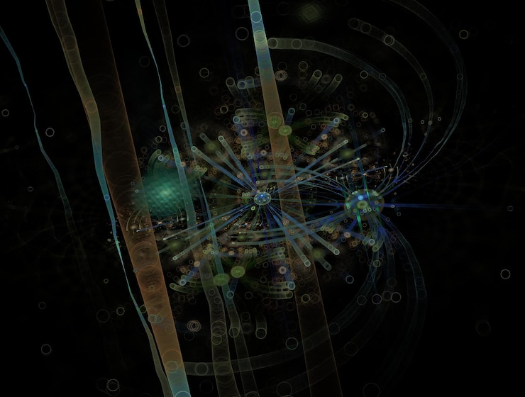 Foto imagen de fondo abstracta de fractal imaginario