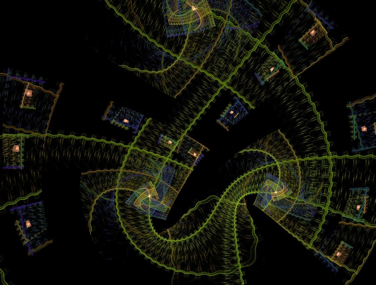 Foto imagen de fondo abstracta de fractal imaginario