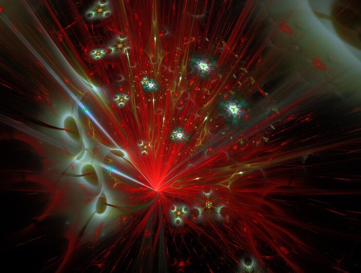 Foto imagen de fondo abstracta de fractal imaginario