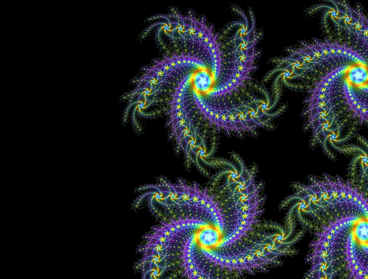 Foto imagen de fondo abstracta de fractal imaginario