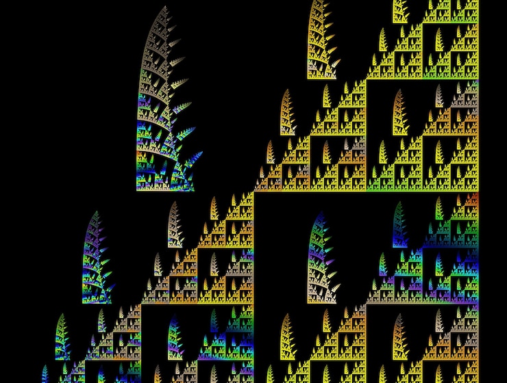 Foto imagen de fondo abstracta de fractal imaginario