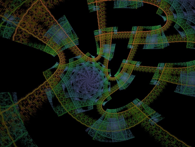 Foto imagen de fondo abstracta de fractal imaginario