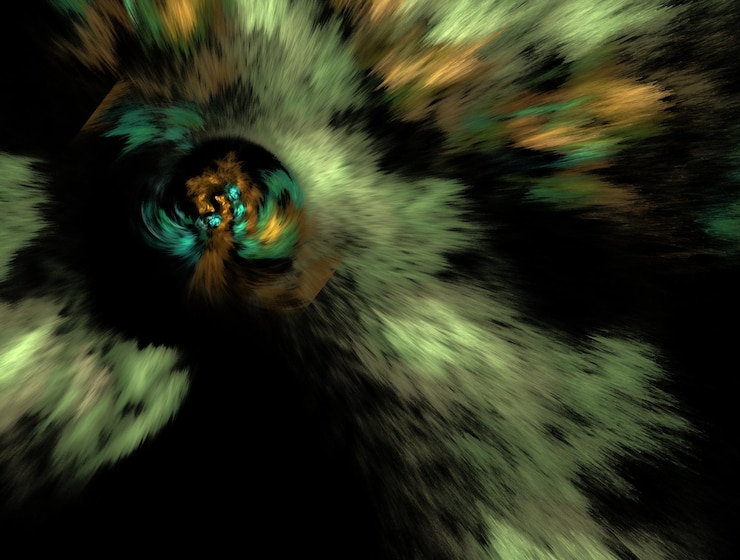 Foto imagen de fondo abstracta de fractal imaginario
