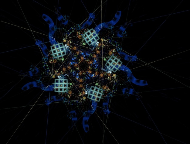 Imagen de fondo abstracta de fractal imaginario